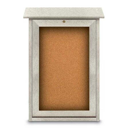 United Visual Products Outdoor Enclosed Combo Board, 48"x36", Black Frame/Blue & Blue Spruce UVCB4836ODB-BLUE-BLSPRU